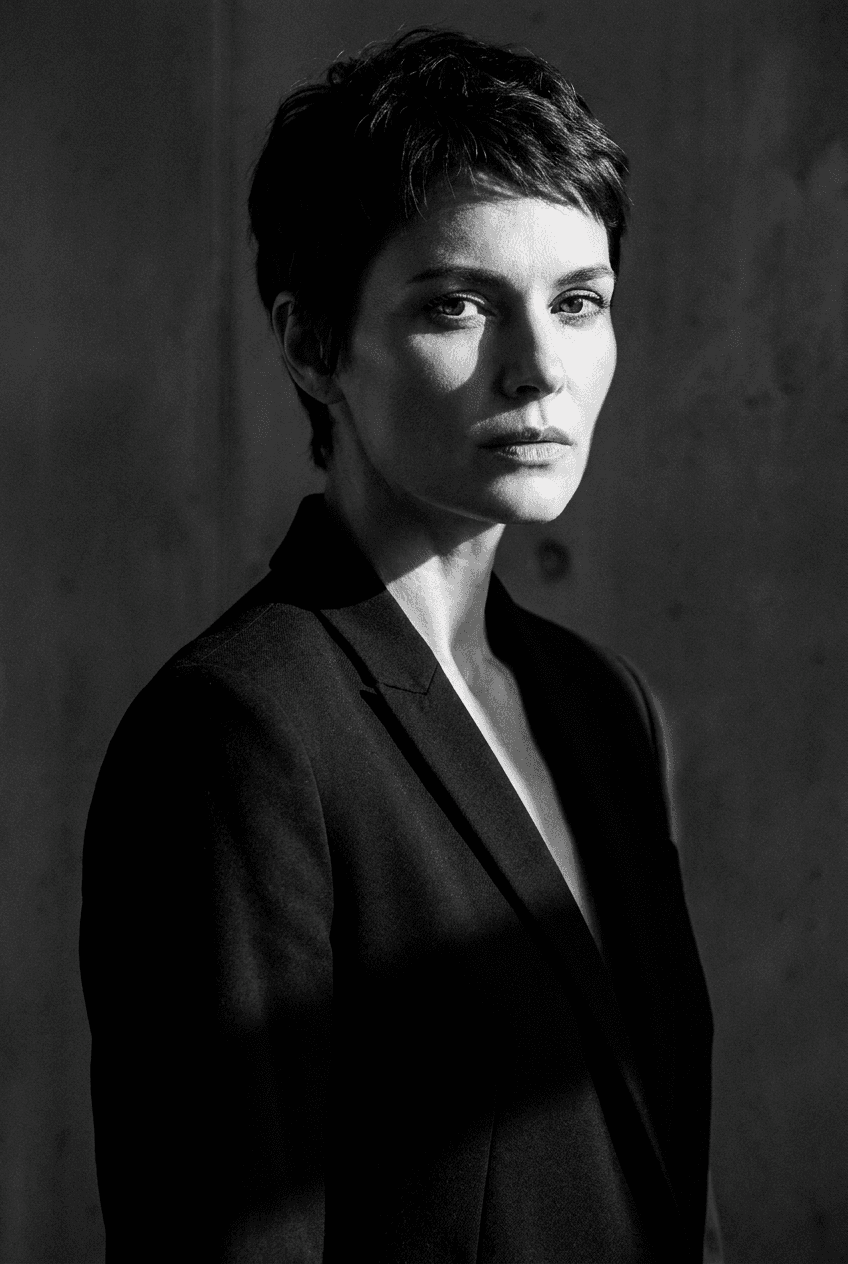 Editorial portrait in directional light